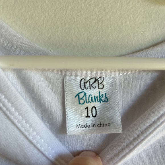 NWOT ARB Blanks size 10 white long sleeve shirt - Picture 3 of 3